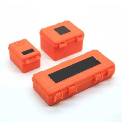 Accessoires Véhicules Rc Axial SCX10 90046 Traxxas TRX-4 3 Boîtes Rangement Orange