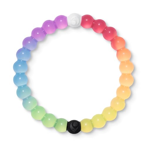 Lokai Silicone Beaded Bracelet for Women & Men (Neon Aura, Medium) - Stylish & Colorful Bead Bracelet Fashion Jewelry - Ring Bangle Slide-On Style Over Wrist for Comfortable Fit