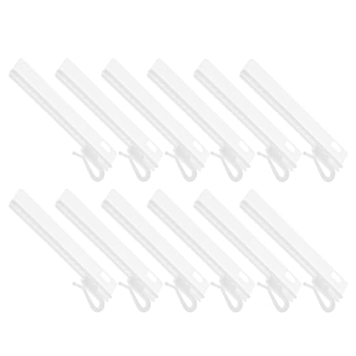 LIFKOME Ganci per Tende a Pieghe Pizzicate 35 Pezzi Regolazione Telescopica, Clip di Bloccaggio in Plastica per Tende da Finestra e Porte, Facili da Montare