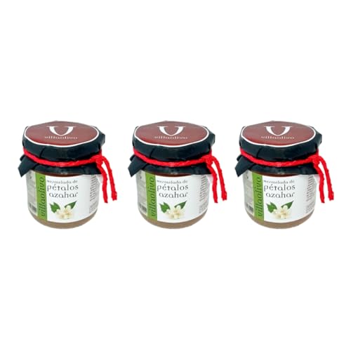 Villaolivo - Mermelada De Pétalos De Azahar 210g | Mermelada De Pétalos Gourmet | 100% Natural | (3 unidades)