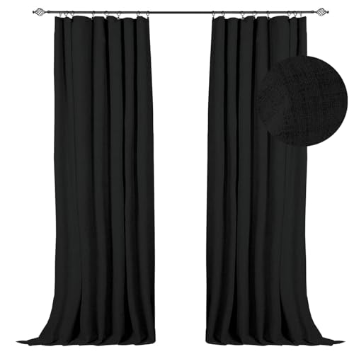 100% Blackout Shield Full Blackout Curtains for Bedroom 84 inch