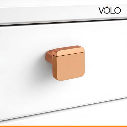 Image of VOLO Rose Gold Cabinet Knob /Drawer Cabinet Knobs /Wardrobe Door Knobs /Cupboard Drawer Pull Handle /Kitchen Drawer Knob /Pulls (Knob S-175), Rose Gold (10)