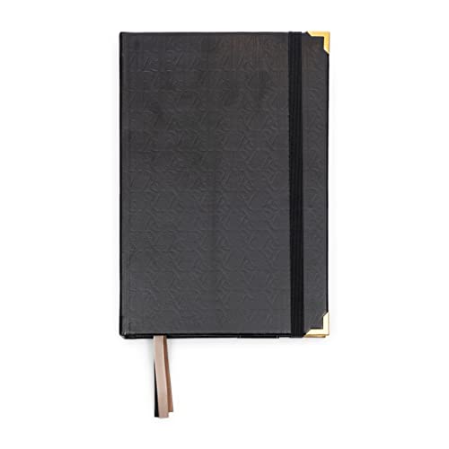 Riviera Maison Monogram Moments A5 Notebook - ideal als Tagebuch, Bullet Journal, Ideenbuch, Schreibheft - Notizbuch - Papier - Schwarz - (LxB) 12x32 Cover
