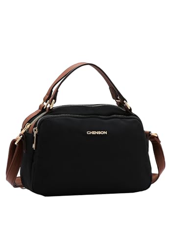 Chenson, Bolsa Feminina Chenson Microfibra Transversal Mão Original Cor:Preto