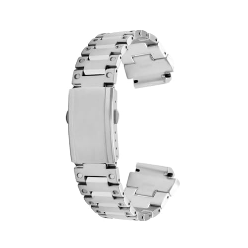 Edelstahlarmband für G-Shock für Casio H5600-Serie, modifizierte Herzfrequenz, quadratisches Edelstahl-Uhrenarmband, 18 mm, Armband (Silber) (Silber, 18 mm) Edelstahlarmband für G-Shock für Casio H5600-Serie, modifizierte Herzfrequenz, quadratisches Edelstahl-Uhrenarmband, 18 mm, Armband (Silber) (Silber, 18 mm)