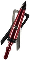 RAGE Chisel Tip 2 Blade Broadhead, 100 Grain with Shock Collar Technology – 3 Pack, Red, Model:65100 RAGE Chisel Tip 2 Blade Broadhead, 100 Grain with Shock Collar Technology – 3 Pack, Red, Model:65100