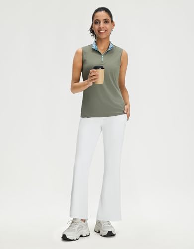 M MAELREG Women's Golf Pants Lightweight Stretchcy Flare Workout Casual Business Sweatpants with Pockets White — view 2