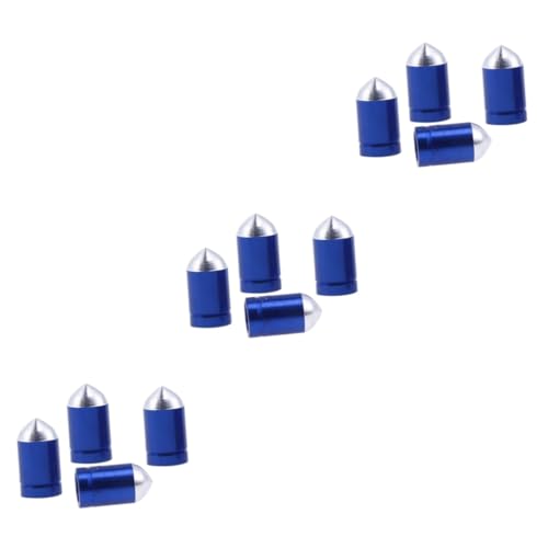 Gatuida 12pcs Tapas de Válvula de Neumático de Aleación de Aluminio Estilo Francés Azul para Bicicletas