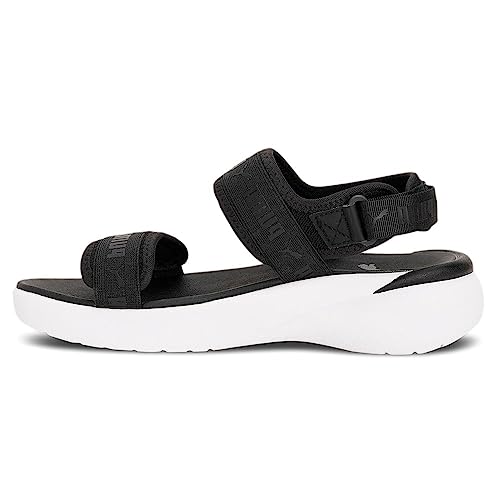 Puma Sportie Sandal Mens Shoes Size 7, Color: Black/White #TOP2