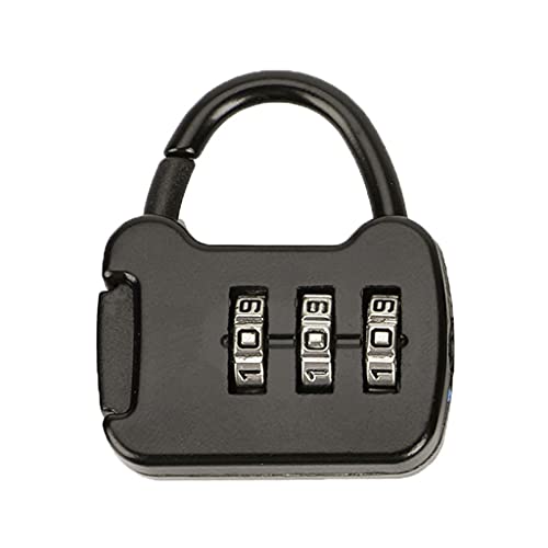3 Digit Code Combination Padlock Small Travel Luggage for Case Lock Keyless Shackle Lock for Backpack Gym School Locker,zinc Alloy
