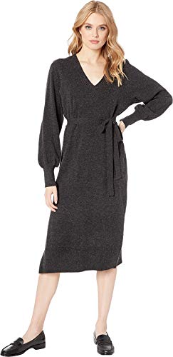Robe pull col en V élégante en maille fine pour femme
