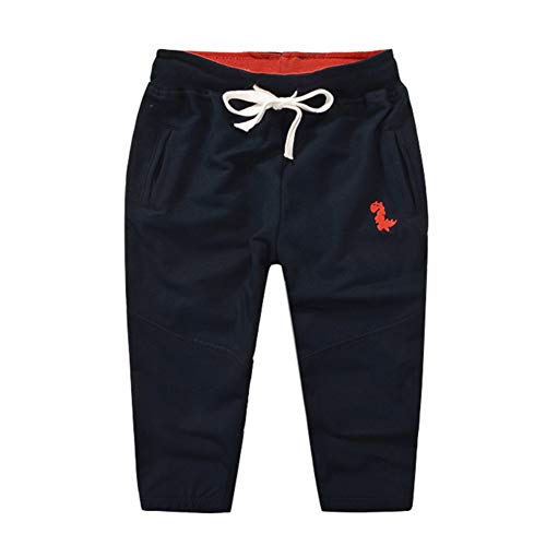 URMAGIC Pantalon de Jogging Sport pour Garcon, Coton Pantalons Jogging Elastique avec Ceinture Bébé Trousers 1-10Ans