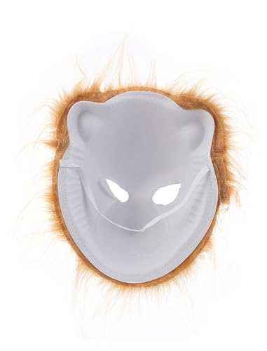 Image of PoPo Toys Animal Wild Cat Face Mask for Kids | Party Supplies for an Animal Themed Halloween /Holi | Pack of 1 (Any One Assorted
