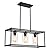 Sicddde Farmhouse Dining Room Light Fixture, Black Retangular 3-Light Kitchen Island Lighting with Glass Shade, Industrial Rectangular Chandelier Over Table for Kitchen Pool Table Bar, L26 Inch