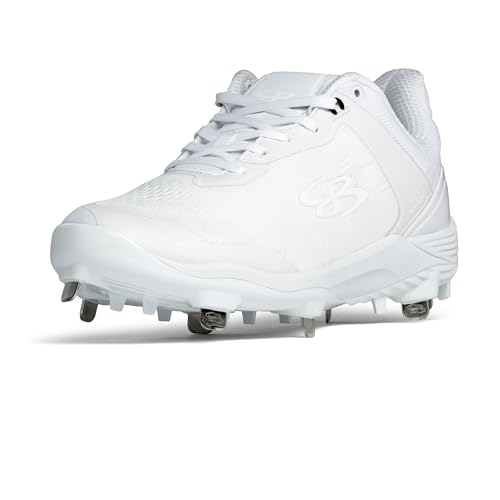 Boombah Viper Pureknit Women's Metal Cleat - Status - White/White - Size 10.5