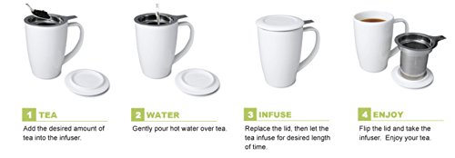Taza Alta Para Té Forlife Curve Con Infusor Y Tapa De 15 Onz | Meses