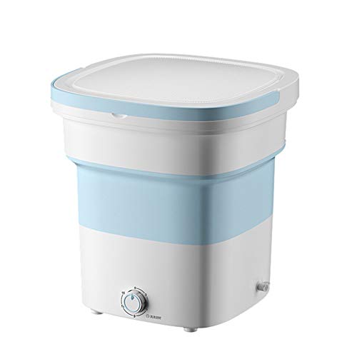 Waschmaschine Tragbare Mini Kaltwäsche Waschmaschine Automatische Waschmaschine mit Entwässerung Eimer, für Selbstfahrende Heimreisen,Blau