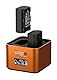 Hähnel - ProCube3 - Für Sony - DSLR Duo-Ladegerät - Schnelleres Laden - USB Typ-C-Eingang