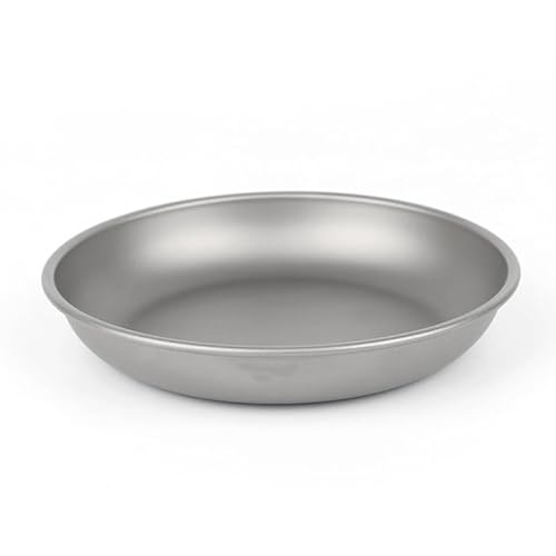 1Pc Pure Titanium Round Dinner Plate Outdoor Camping Portable Dinner Plate Fruit Plate #TOP2