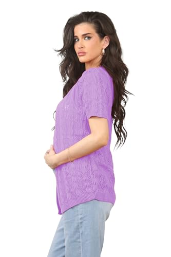 Image of Loxdonz Women's Short Sleeve Cropped Cardigan Sweaters Open Front Bolero Short Shrugs for Women