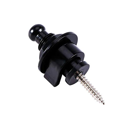 10PCS Guitar Strap Locks Metal Security Straplocks String Instrument Accessory (Black)