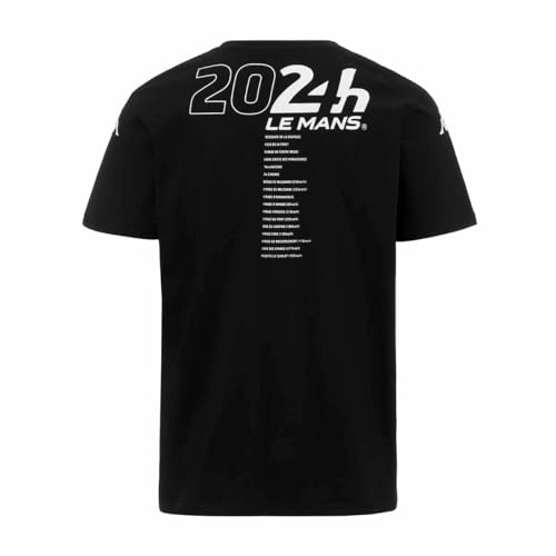 T-Shirt Kappa Alerry 24H Le Mans 2024 vêtement homme coton noir taille L