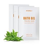 BFZMSLY 30 Pack Travel Size Body Wash Packets Bulk (0.35oz, White Tea Scent) – Mini Individual Pack TSA Approved Toiletries for Guest Body Wash for Hotels, Airbnb, Travel & Hospitality