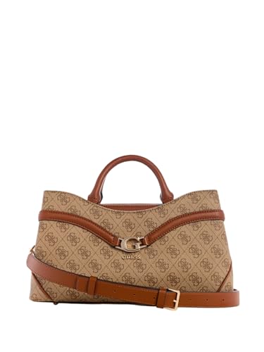 GUESS sac à main sac à épaule bandoulière Dea Girlfriend Satchel Latte Logo marron clair