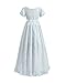 CR ROLECOS Regency Dresses Victorian Empire Waist Dress for Women Tea Party Puff Sleeve Costume Gown with Gloves XL