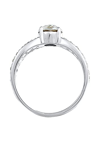 Elli Anelli Ladies Solitaire Glamorous Con Cristallo In Argento 925 - 3