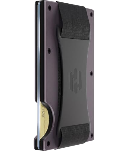 Image of Hayvenhurst Wallet for Men - Slim RFID Blocking Metal Wallet with Cash Strap, Minimalist Front Pocket Credit Card Holder, Small Mens Wallet