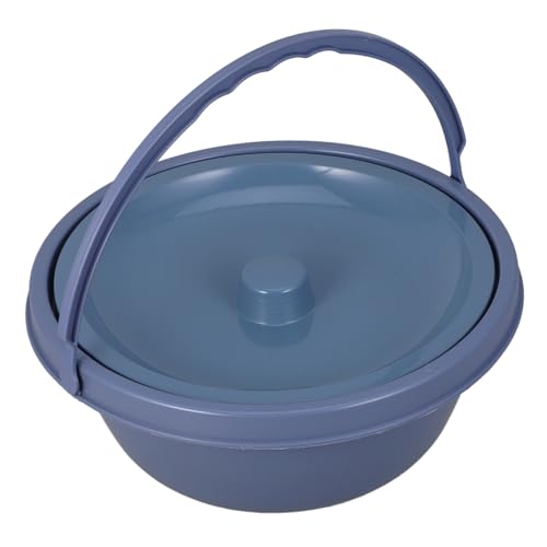 Yardenfun ポータブルトイレ 介護用チャンバーポット 蓋付きプラスチック便器 安定設計で老人 妊婦 向け 寝室用簡易トイレ 消臭機能付き家用