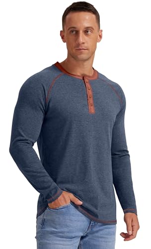 Image of Sailwind Mens Henley Long /Short Sleeve T-Shirt Cotton Casual Shirt