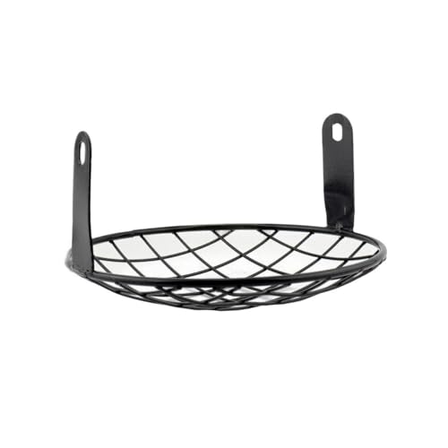 Grille phare moto universel 7" en treillis carré 19,5 cm pour montage latéral - 6