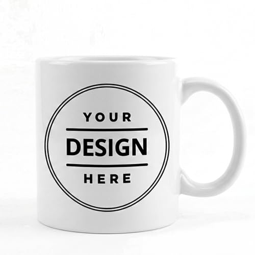 Image of Personalized Ceramic Mug | Custom Photo Name Text Logo Printing White Cup | Customized Tea Coffee Cup | Birthday | Home Office Use for Men and Women 325 ml