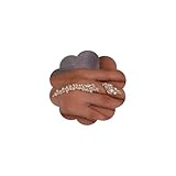 MOEEIJEW Rhinestone Ring for Women Weddings Crystal Leaf Statement Chunky Sparkly Ring Bride Bridesmaid Cocktail Jewelry (Gold)
