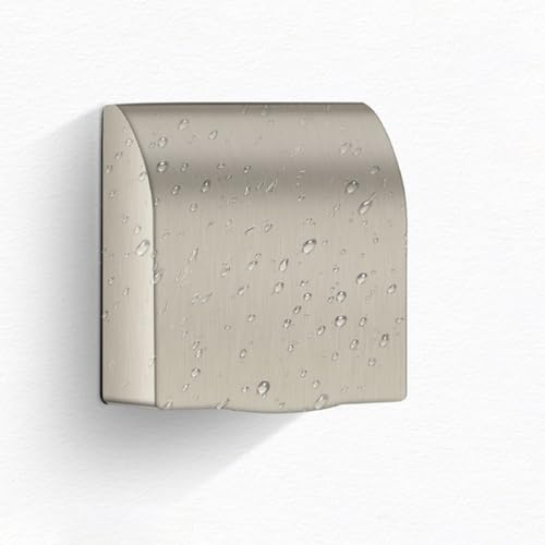 Couvercle boîtier prise étanche type 86 inox argent pour salle de bain