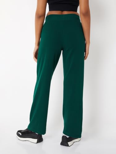 Image of Max Women Loose Mid Rise Solid Athleisure Track Pants