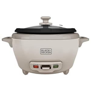 BLACK+DECKER 6-Cup Rice Cooker with Steaming Basket