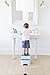 Prince Lionheart Dual Height UPPY2 Two Step Stool for Potty Training Kids and Toddlers to Wash Hands - Portable Non Slip Children and Toddler Stepping Stool for Toilet Bathroom or Kitchen (Gray)