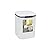ACTION-1 Home Essential 2L Plastic Odor-Free Small Compost Bin with Lid- 5 x 5 x 7 inches, White - Mini Trash Bin/Trash Can, Versatile for Home, Kitchen and Restroom