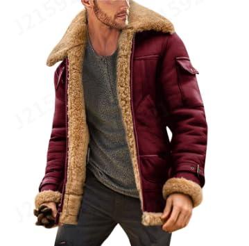 Chaqueta de lana chaqueta cuello de piel de oveja chaquetas de cuero de cachemira abrigo de invierno estilo largo manga abrigo grueso acolchado hombre sudaderas sudaderas con capucha para hombre negro