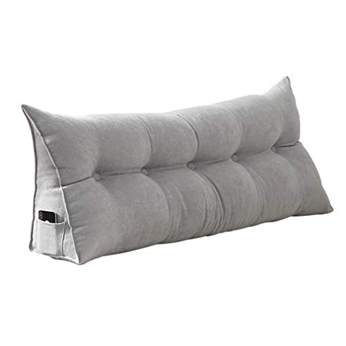 OCCNEEL Large Bedside Cushion Bed Backrest Headboard Pillow - Filled Wedge Positioning Support Reading Pillow - Removable Washable Cover Relieve cervical pain (Color : 8#, Size : 80x20x50m)