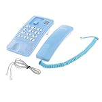 MERISHOPP-Mini-Wall-Phone-Corded-Powered-by-Telephone-Line-for-Hotel-Family-Blue-Consumer-Electronics-Home-Telephones-Accessories-Corded-Telephones