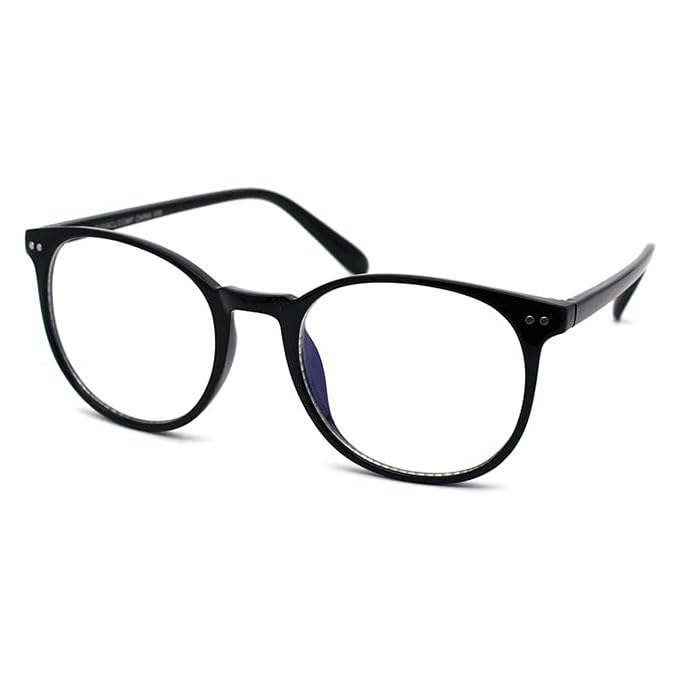 Image of SA106 Round Keyhole Blue Light Blocking Computer Vision Protection Eye Glasses