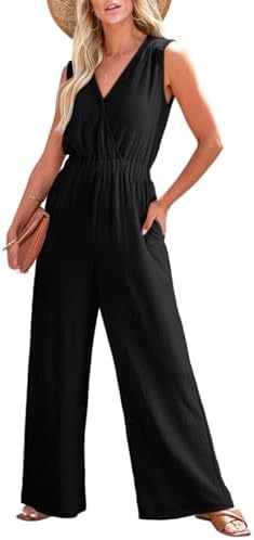 Dokotoo Sleeveless Jumpsuit for Womens Dressy Casual 2025 One Pie...