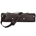 Flute Carrying Bag Synthetic Leather Non Woven Fabric Metal Wind Instrument Storage Case with Shoulder Strap Flute Protective Case Flute Storage Bag (Brown)