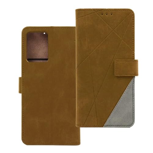 Image of amazon basics Nothing Phone 4A Pro 5G Flip Cover | Card Pockets Wallet & Stand | Flip Cover for Nothing Phone 4A Pro 5G (Brown with Grey)
