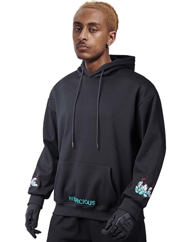 Niepce Inc Streetwear Dragon Kirin Embroidered Hoodies for Men (X-Large)4