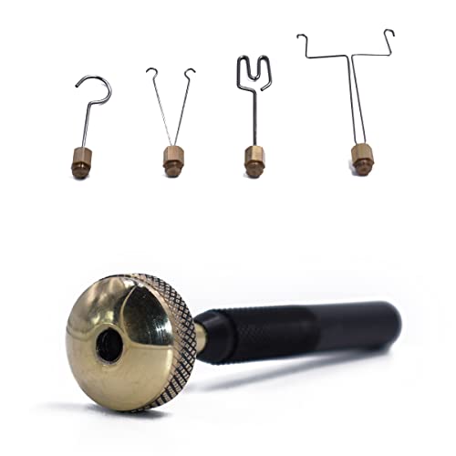 megrez sport Fly Tying Tools Dubbing Twister 5 in1 Set Replaceable Rotary Whip Finisher (Dubbing Twister-5 in 1-Set A)